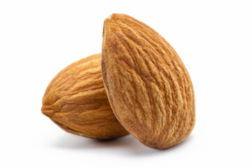 Almonds seed isolated on white background