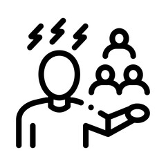 racist expression icon vector. racist expression sign. isolated contour symbol illustration