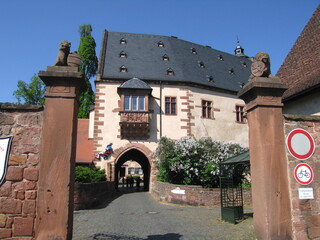 Fototapeta na wymiar Büdingen mit Fachwerk und Schloss