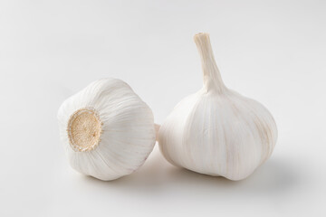 Garlic isolated on  white background.