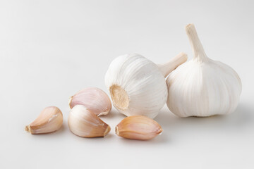 Garlic isolated on  white background.