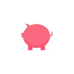 This is a pig isolated on a white background.