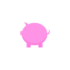 This is a pig isolated on a white background.