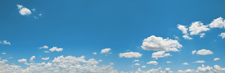 panorama blue sky with cloud and sunshine background