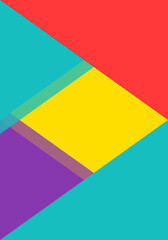 Vector Abstract Flat Geometric And Curve Colorful Background Pattern For Summer