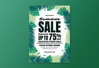 Tropical Summer Sale Flyer Layout