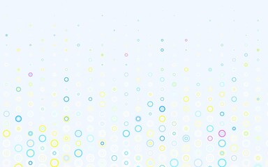 Light Blue, Yellow vector texture with disks.