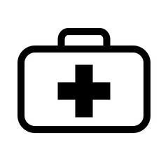 First aid kit icon. Medical kit sign.