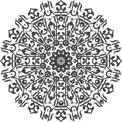 Mandala Pattern in White background.Editable Color.