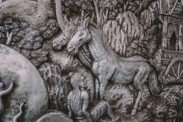 detail of the wall of the cathedral.