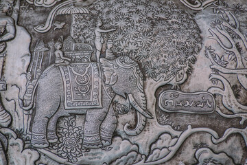 detail of the wall of the cathedral.