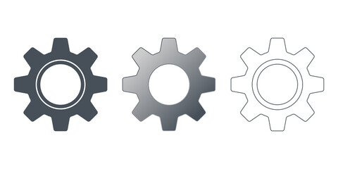 Gear vector icon, Settings with flat style.