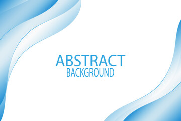 Abstract fresh soft blue white wave background design template vector