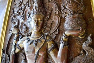 Fototapeta premium Wat Pa Phu Kon In udonthani,Thailand.Is a public temple. In the middle of the forest is beautiful. And is popular with tourists.