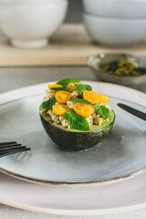 Variations about avocado. Avocado recipe.