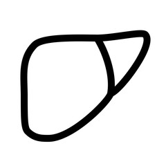 Liver organ line icon. Liver symbol or sign.