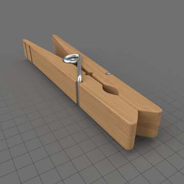 Wooden clothespin 1