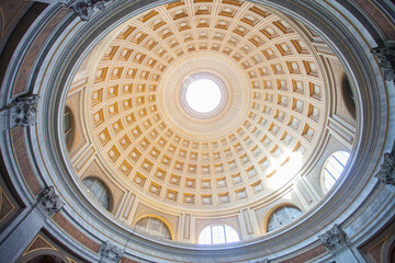 dome of the pantheon in rome italy