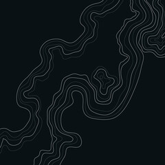 topographic map vector illustration abstract height lines isolated on a black background