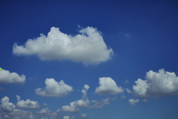 The fluffy clouds in the summer season