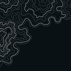 topographic map vector illustration abstract height lines isolated on a black background