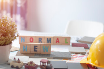 New normal text for work frome home.