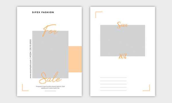Fashion Post card Design template