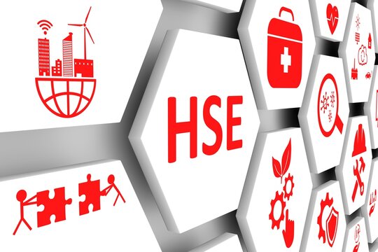 HSE concept cell background 3d illustration