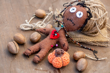 Voodoo Doll on a wooden background