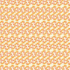 Vector geometric pattern with flower shapes onwhite  background. Stylish ornament. 