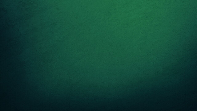 Soft And Smooth Gradient Green Concrete Wall With Dark Corner. Abstract Background.