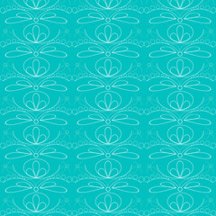 Vector geometric pattern with flower shapes onwhite  background. Stylish ornament. 