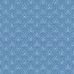 Vector geometric pattern with flower shapes onwhite  background. Stylish ornament. 