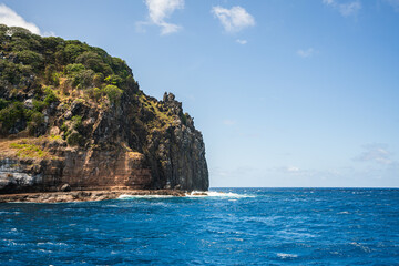 Plakat Beautiful view of the Ponta da Sapata rocks from the sea at Fernando de Noronha, a Unesco World Heritage site, Pernambuco, Brazil