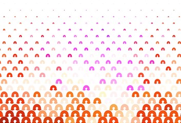 Obraz premium Light Pink, Red vector background with rainbow symbols.
