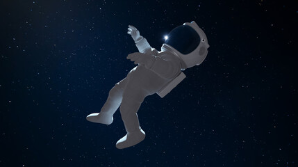 Astronaut floating in outer space