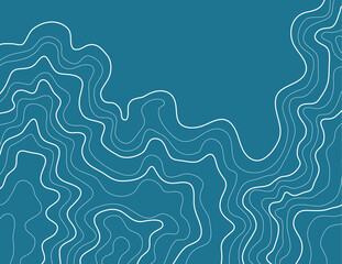 Fototapeta na wymiar topographic map vector illustration abstract height lines isolated on a blue background