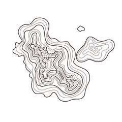 topographic map vector illustration abstract height lines isolated on a white background