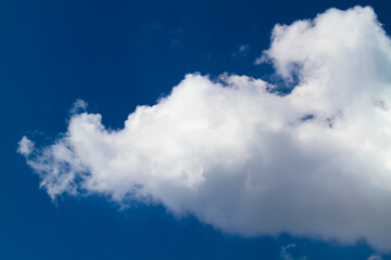 white cloud on blue sky