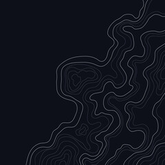 topographic map vector illustration abstract height lines isolated on a black background