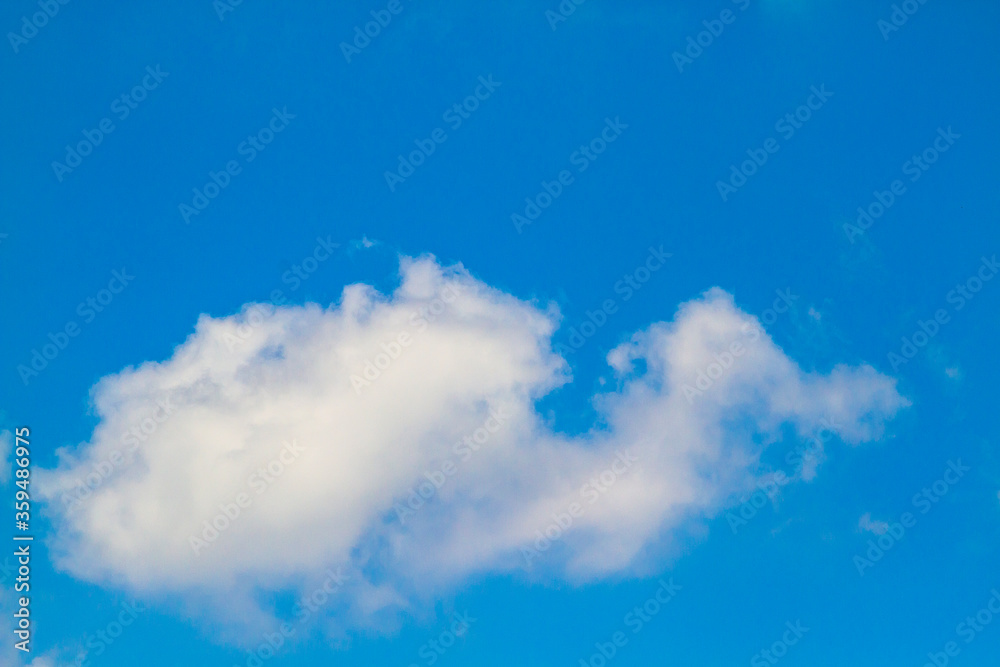 Wall mural white cloud on blue sky