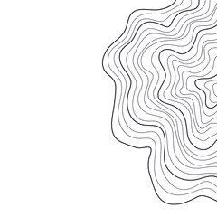 topographic map vector illustration abstract height lines isolated on a white background