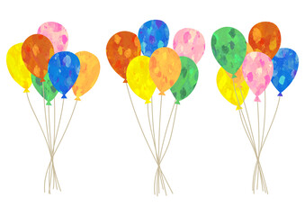 ベクター　束ねられたバルーンのイラスト