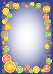 Citrus slices frame