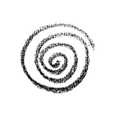 Hand drawn vector spiral symbol.