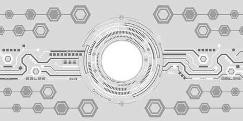 Technological drawing on a white background.HUD element .Futuristic technology background.Vector illustration.