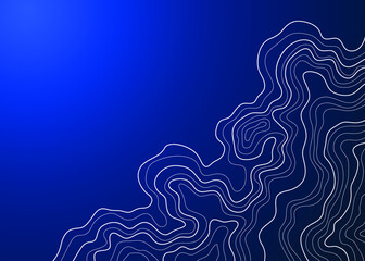 topographic map vector illustration abstract height lines isolated on a blue background