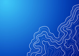 Fototapeta premium topographic map vector illustration abstract height lines isolated on a blue background