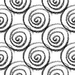 Seamless hand drawn pattern with spirals.