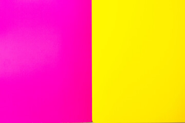 Pink and yellow color paper texture background. Trend colors, Colorful paper background.